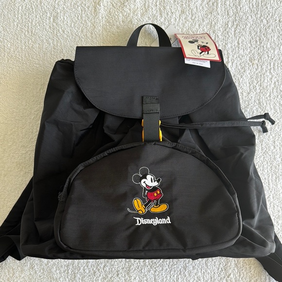 Disney Disneyland Black Backpack with Mickey Mouse Embroidery - Picture 1 of 12